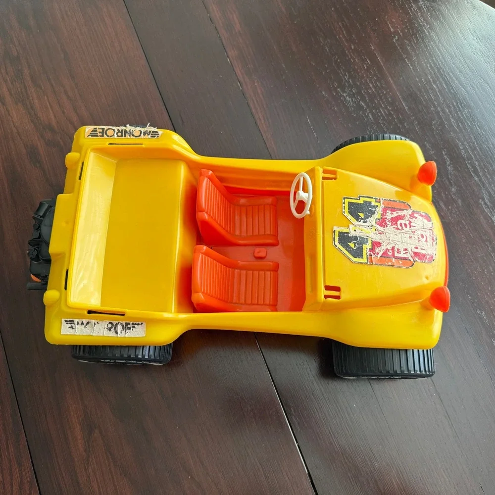 Vintage Yellow Jeep Buggy Toy‎ Car #44 Goodyear Wrangler 1970's